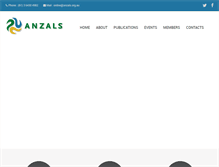 Tablet Screenshot of anzals.org.au